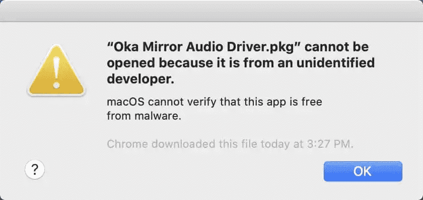 uninstall oka mirror audio