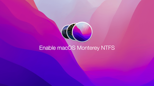 How to enable the NTFS write on Mac Monterey?