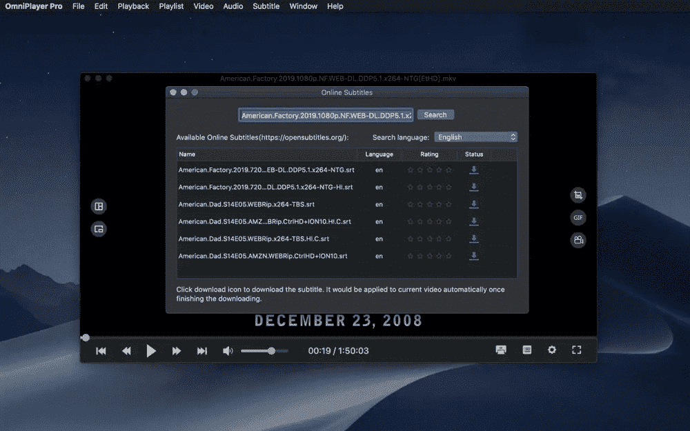 free download OmniPlayer MKV Video Player